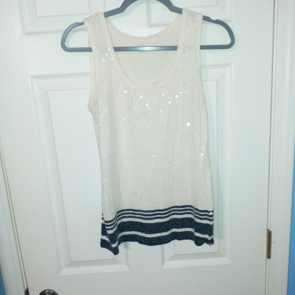 Ann Taylor Loft sequin sleeveless shirt
